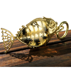 デンドリティックオパール フィッシュ チャーム / Dendritic Opal Fish charms Y 4枚目の画像
