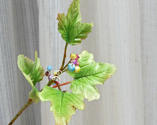 クレイクラフト葡萄の入れ物ハンドメイド クレイクラフト葡萄の入れ物