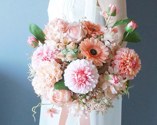 秋冬婚☆シャイニーモダンなウェディングブーケ☆和装☆ピオニーダリア☆造花☆前撮り 34375672a2a5bfd0362fadd8047282