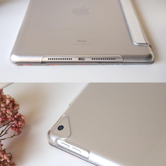 筆記本 iPad 保護殼 [櫻花兔] 塑膠保護殼型，附三折支架功能 第6張的照片