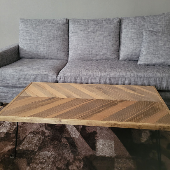 ヘリンボーン柄テーブル 折りたたみテーブル 木製テーブル ローテーブル アンティーク カフェ風 ローテーブル・リビングテーブル S1354129791(10400円)