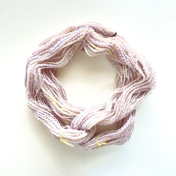 手紡ぎ毛糸〜 双糸　ペールピンク　50g　Ｒ-8 4枚目の画像