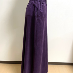 コージュロイ　ロング丈フレアースカート 5枚目の画像