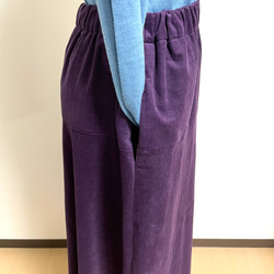 コージュロイ　ロング丈フレアースカート 4枚目の画像