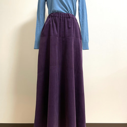コージュロイ　ロング丈フレアースカート 2枚目の画像