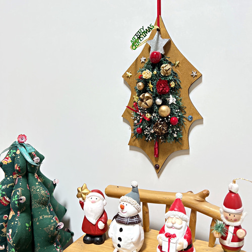 クリスマスツリーオーナメント/壁掛け プリザーブドフラワー