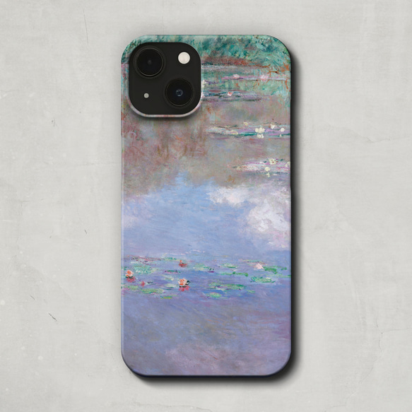 スマホケース / クロード・モネ「睡蓮の池、雲 (1903)」 iPhone 全機種対応 モネ 睡蓮 花 印象派 絵画 1枚目の画像