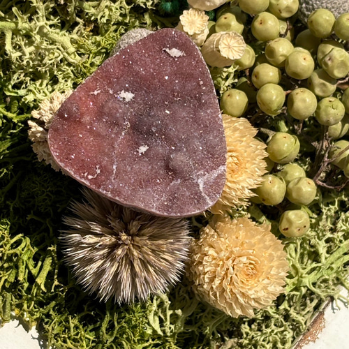 No.1 レア ドゥルージー グレープアゲート カルセドニー 原石 No.1