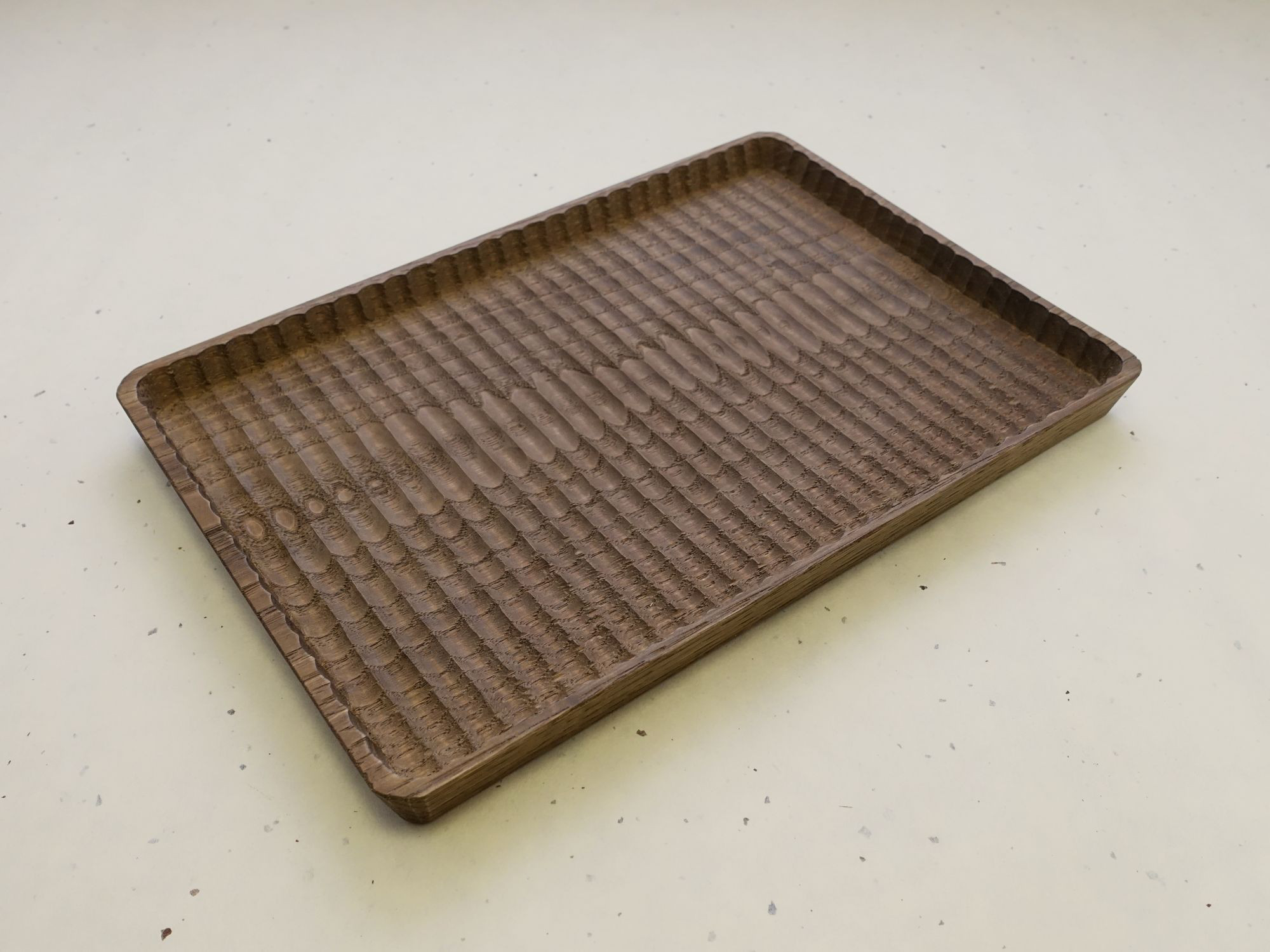 我谷盆 二枚セット 四方盆 トレー 27cm くり貫き