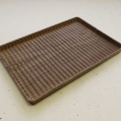 我谷盆 栗 26×18×2cm ブラウン お盆 トレイ 木地盆 お盆・トレイ 明野