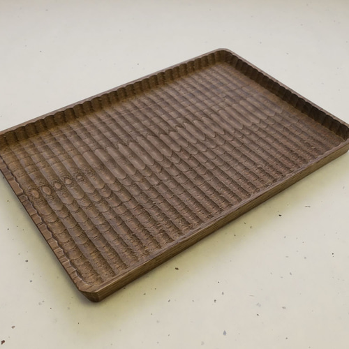 我谷盆 櫟(イチイ) 30×21×2cm ナチュラル お盆 トレイ 木地盆