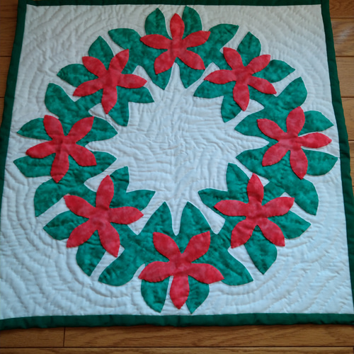 ハワイアンキルトタペストリー クリスマスタペストリー タペストリー