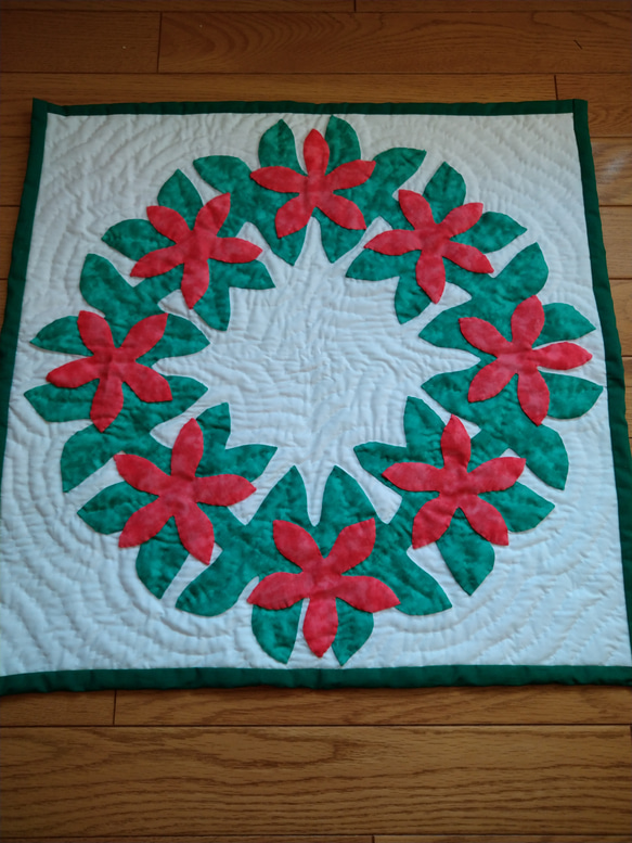 ハワイアンキルトタペストリー クリスマスタペストリー タペストリー