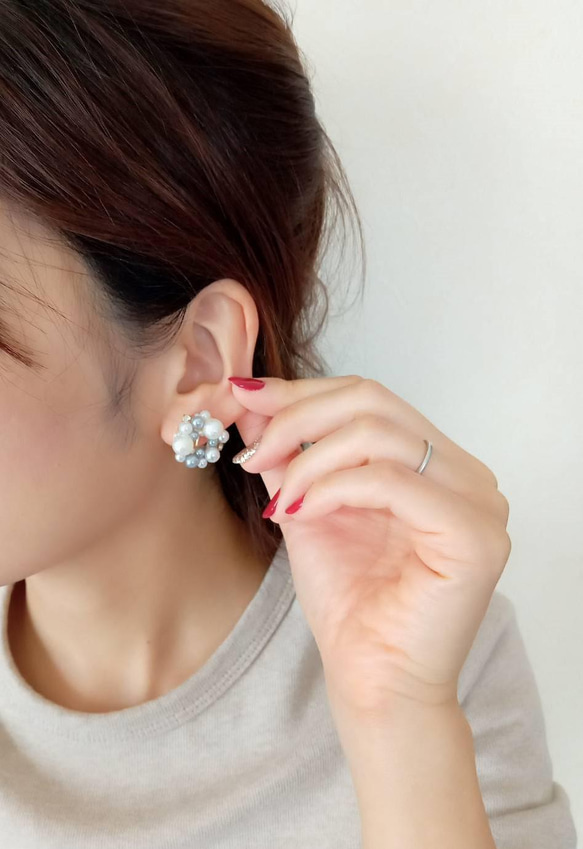 【春色新色2024】pearl wreath earring 3枚目の画像