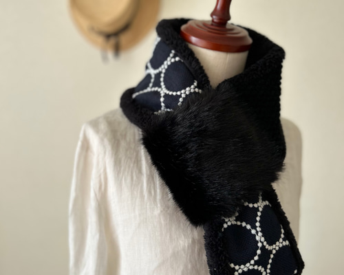 専用51228Aミナペルホネンハンドメイド差し込みマフラー 専用51228A