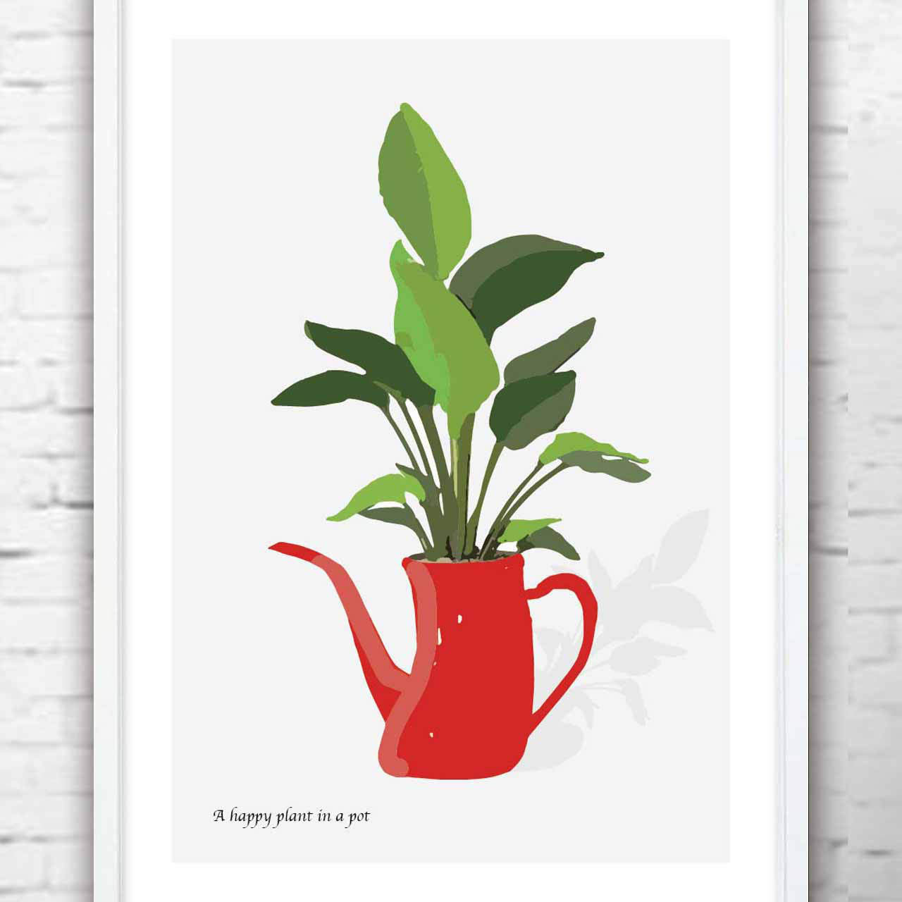 しあわせなリーフ　植物　イラスト  ポスター　アート　アートポスター　seiはオリジナル専門スタジオ　859