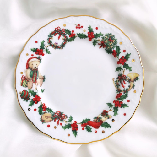 k*読様 クリスマスひいらぎ装飾の皿 27cm 2枚セット k*読様 クリスマスひいらぎ装飾の皿 27cm 2枚セット k*読様 クリスマス