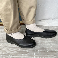 [日本製造] 防水、輕盈、柔軟山羊皮舒適鞋 一腳蹬 黑色 2020 第5張的照片