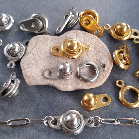 2set] サージカル ステンレス ニューホック 金属アレルギー対応 金具