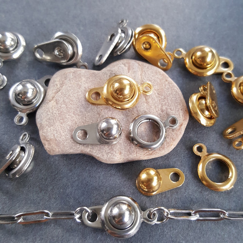 2set] サージカル ステンレス ニューホック 金属アレルギー対応 金具