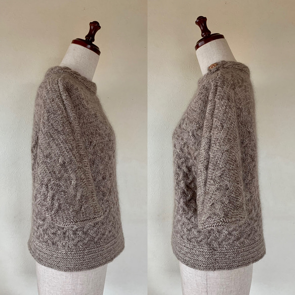 インポート／オシャレ・リーバシブルドルマンニットコート／美品 インポート／オシャレ・リーバシブルドルマンニットコート／美品