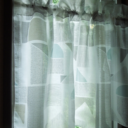 カフェカーテン【☆あみたん☆様オーダー品　ボイルレースМスカラップ　バランス】 カフェカーテン【☆あみたん☆様オーダー品 ボイルレースМスカラップ