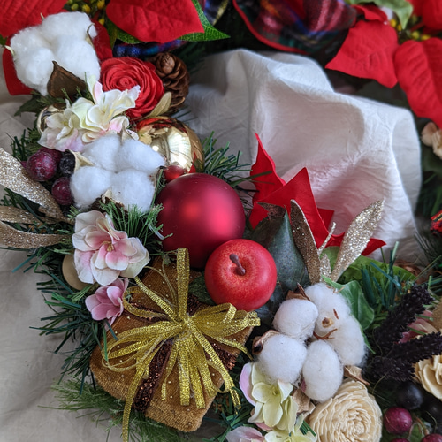 毎年飾れる！明るく可愛い！クリスマスリース インテリア 玄関