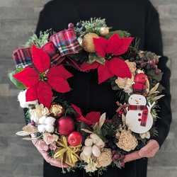 爽やかです！スモークツリーと月桂樹のグリーンのスワッグ LLサイズの