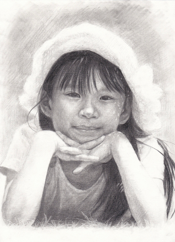 手描きの肖像画になります。 オーダー】肖像画 モノクロ 絵画 初香 通販 14847633｜Creema