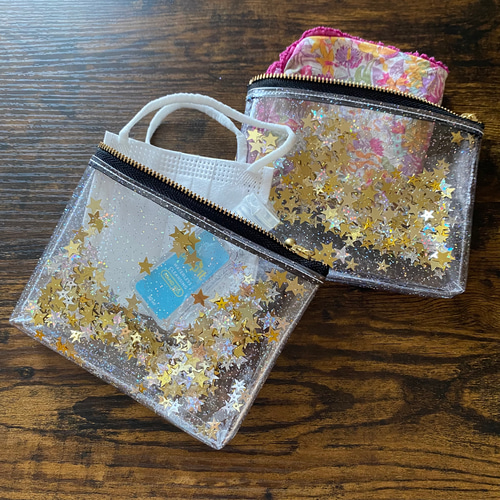 クリアのみ再販】キラキラ星☆シャカシャカシェイカーミニポーチ