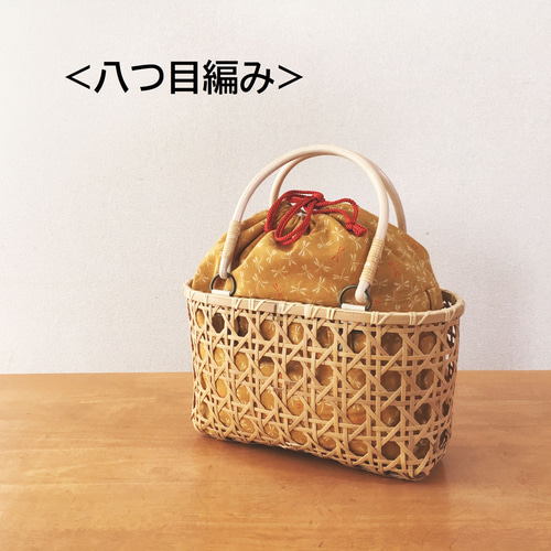 トンボ柄 和装用バッグ 籐製ハンドル トンボ柄 和装用バッグ 籐製ハンドル トンボ柄 和装用バッグ 籐