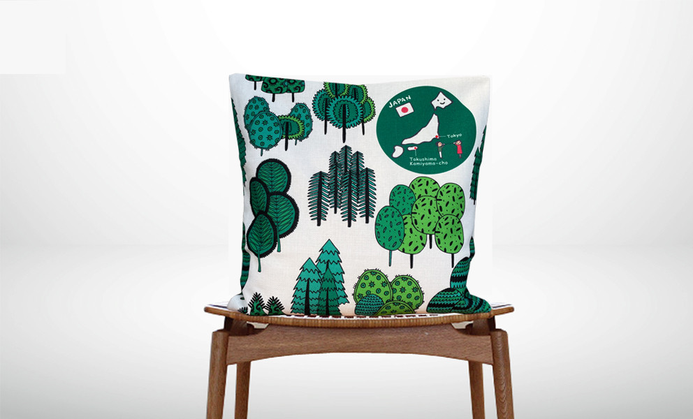森のクッション Forest design Ⅰ -ヒノキの香り-