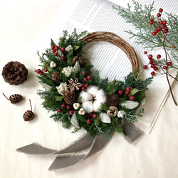 瑠璃玉アザミとアナベルのハーフリース リース hibi 通販 14368312