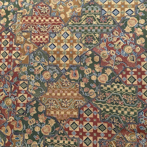 レトロな小紋 Aラインワンピース&リボンベルト 着物リメイク