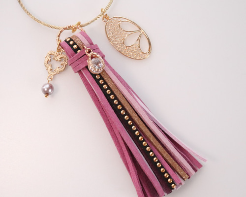 雫/クローバー タッセルチャーム ☆バッグチャーム バッグチャーム