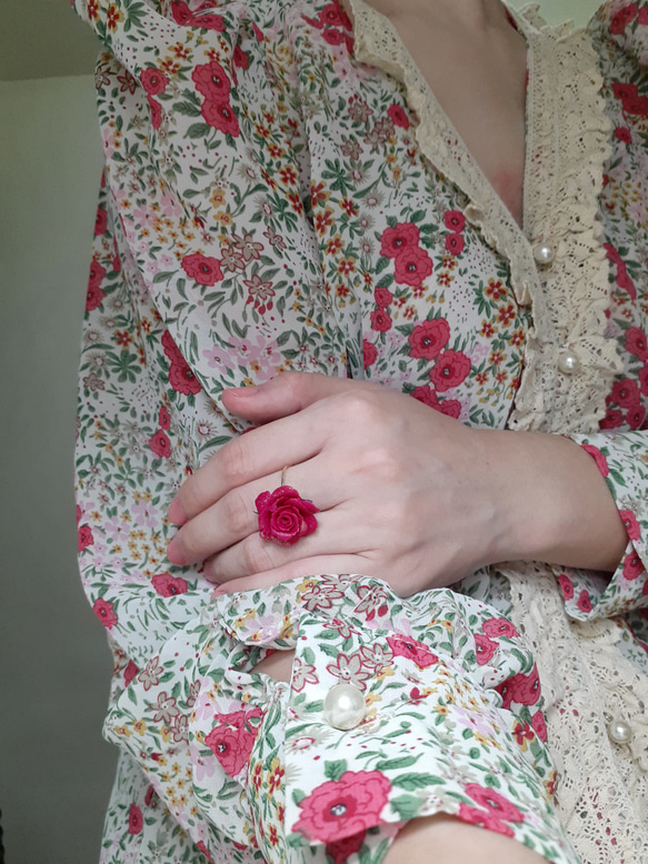 Roseberry Pink Rose Ring 第2張的照片