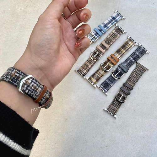 Apple Watch ツイードベルト ＼6タイプ／ 全サイズ対応 ブレスレット