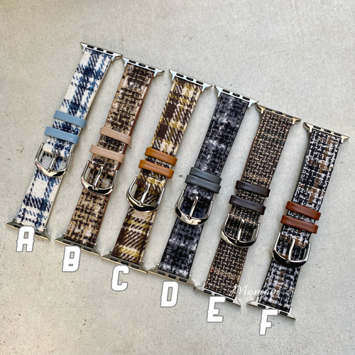 Apple Watch ツイードベルト ＼6タイプ／ 全サイズ対応 ブレスレット