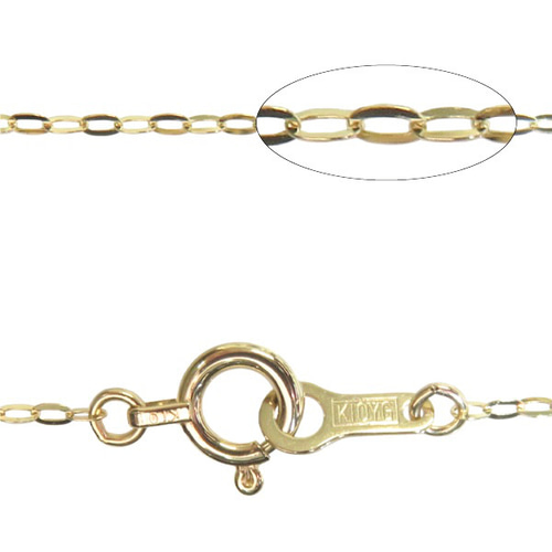 本翡翠の10金ネックレス K10刻印あり ネックレス・ペンダント