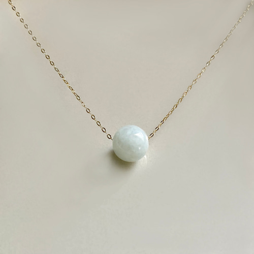 本翡翠の10金ネックレス K10刻印あり ネックレス・ペンダント