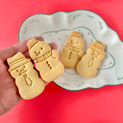 クリスマス　おじさん雪だるま　3段　【クッキー型】 2枚目の画像