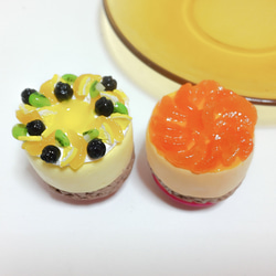 美味しそうなホールケーキセット③(レモンレアチーズ、オレンジレアチーズ)   フェイクスイーツ  スイーツデコ 9枚目の画像