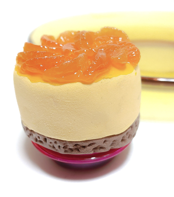 美味しそうなホールケーキセット③(レモンレアチーズ、オレンジレアチーズ)   フェイクスイーツ  スイーツデコ 4枚目の画像