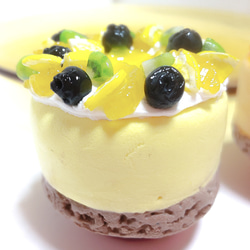美味しそうなホールケーキセット③(レモンレアチーズ、オレンジレアチーズ)   フェイクスイーツ  スイーツデコ 5枚目の画像