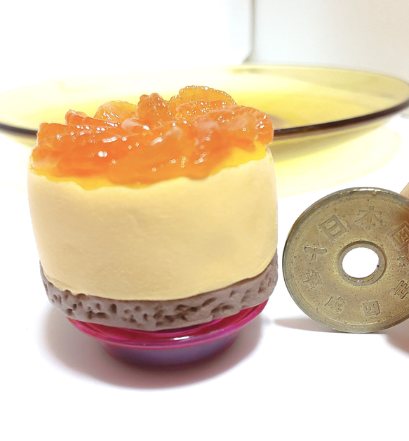 美味しそうなホールケーキセット③(レモンレアチーズ、オレンジレアチーズ)   フェイクスイーツ  スイーツデコ 7枚目の画像