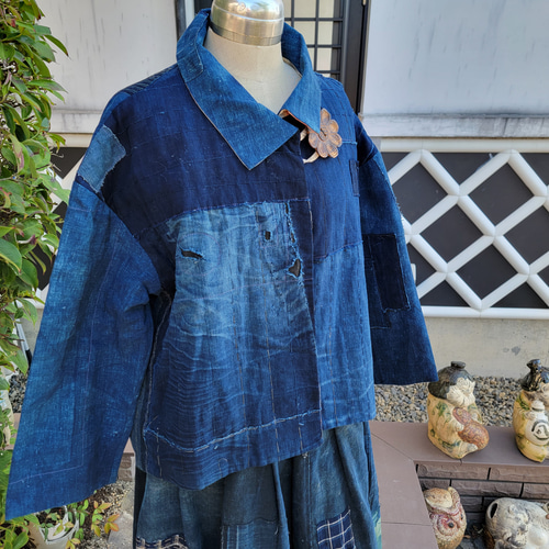 着物リメイク 古布 手作り BORO(襤褸)、のぼり リバーシブル 着物リメイク 古布 手作り BORO(襤褸)、のぼり リバーシブル