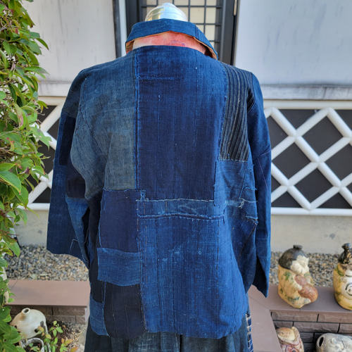 開催中セール一覧 着物リメイク リバーシブル BORO(襤褸)、のぼり 手作り 古布 トップス