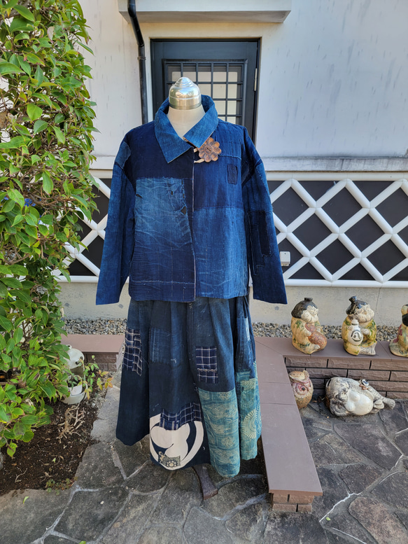 SUPER BORO BORO】襤褸古布 リメイク スーパーボロボロコート