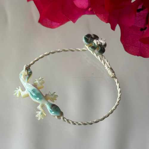 夜光貝 やもり ブレスレットorアンクレット ブレスレット O.R 通販