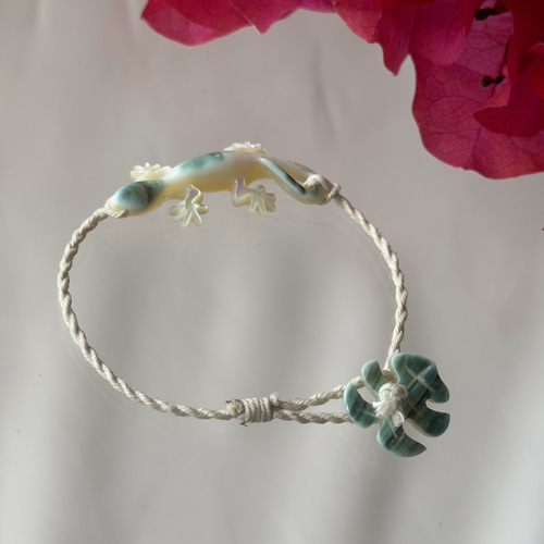 夜光貝 やもり ブレスレットorアンクレット ブレスレット O.R 通販